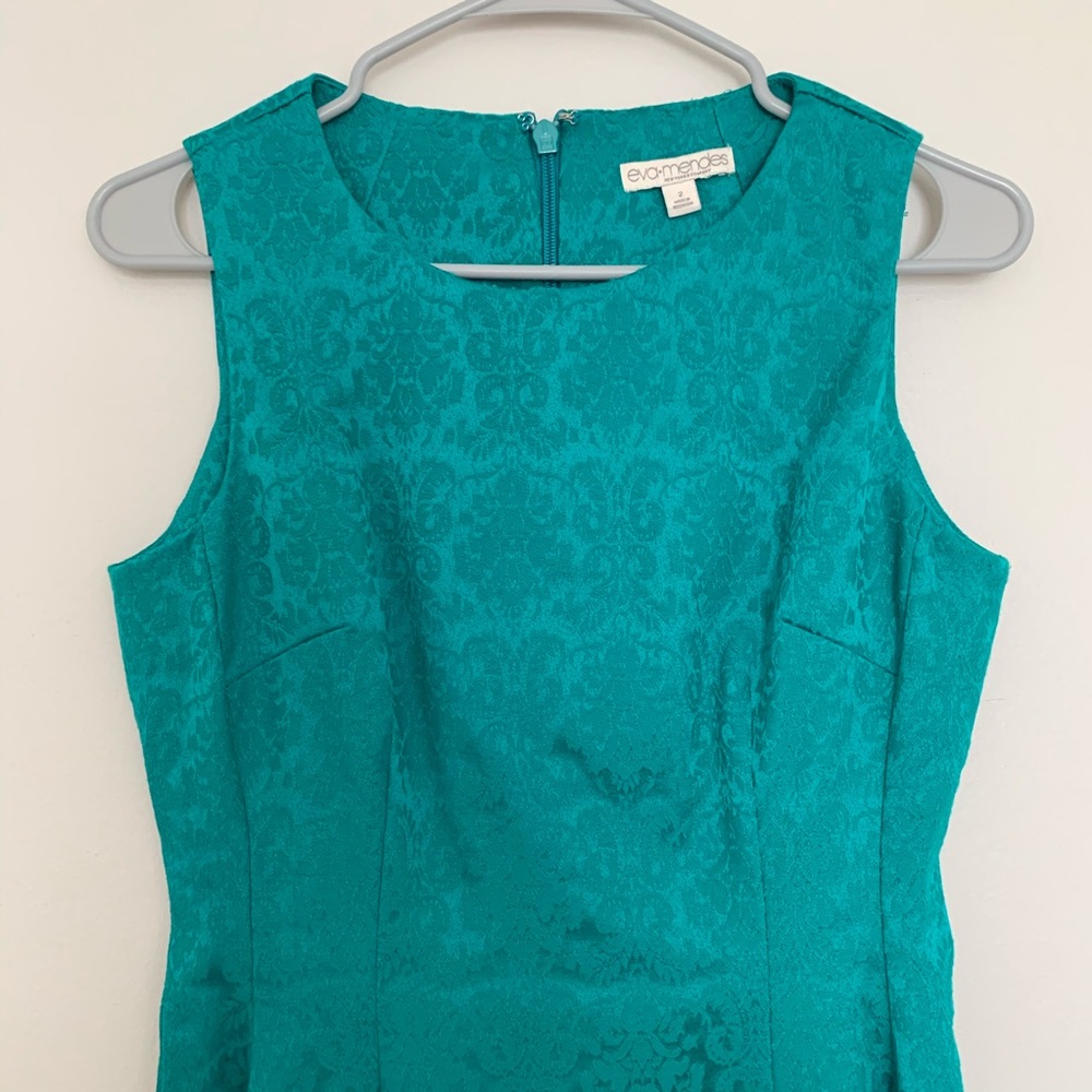 Sleeveless Jade Green Eva Mendes Dress